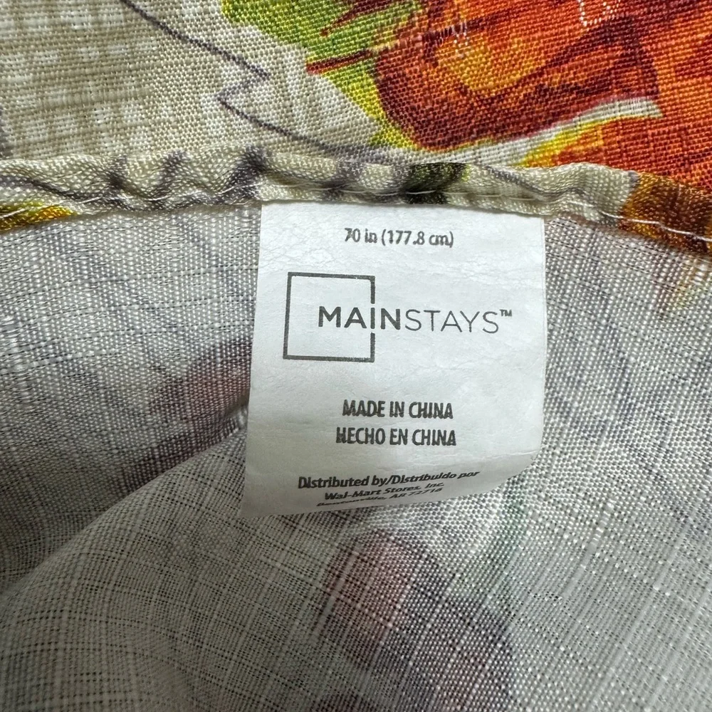 Mainstays Fall Themed Fabric‎ Round Tablecloth 70